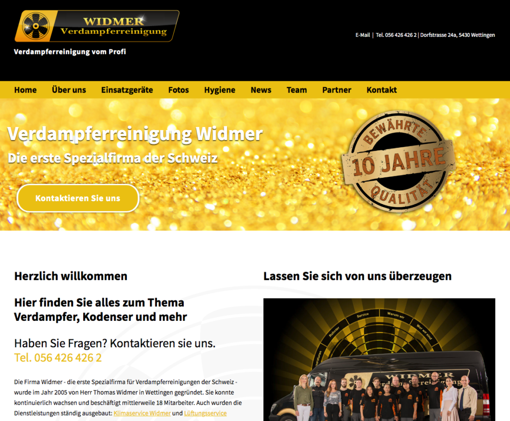 Verdampferreinigung Widmer
